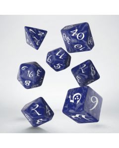 Q-workshop Classic RPG Cobalt & white Dice Set
