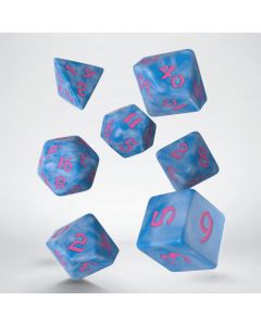 Q-workshop Classic Runic Glacier & pink Dice Set