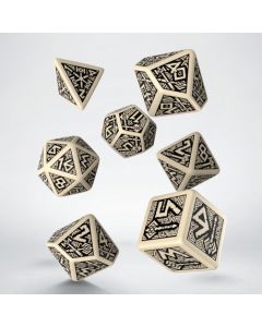 Q-workshop Dwarven Beige & black Dice Set