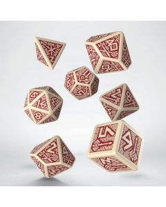 Q-workshop Dwarven Beige & burgundy Dice Set