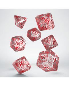 Q-workshop Elvish Translucent & red Dice Set