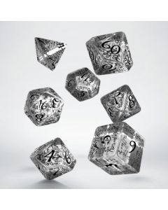 Q-workshop Elvish Translucent & black Dice Set