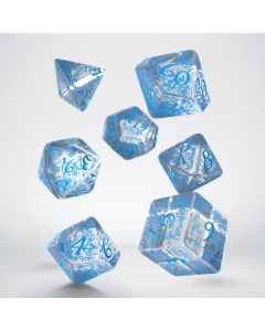 Q-workshop Elvish Translucent & blue Dice Set